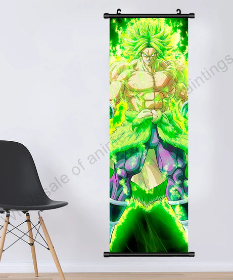 Dragon Ball Z Hanging Canvas Scroll – Goku, Vegeta & Frieza Anime Wall Art