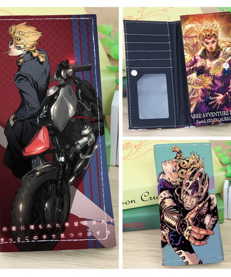 JoJo’s Bizarre Adventure Wallet – Jotaro Kujo Khaki Bifold & Coin Purse
