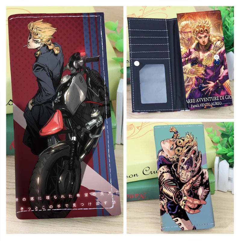 JoJo’s Bizarre Adventure Wallet – Jotaro Kujo Khaki Bifold & Coin Purse
