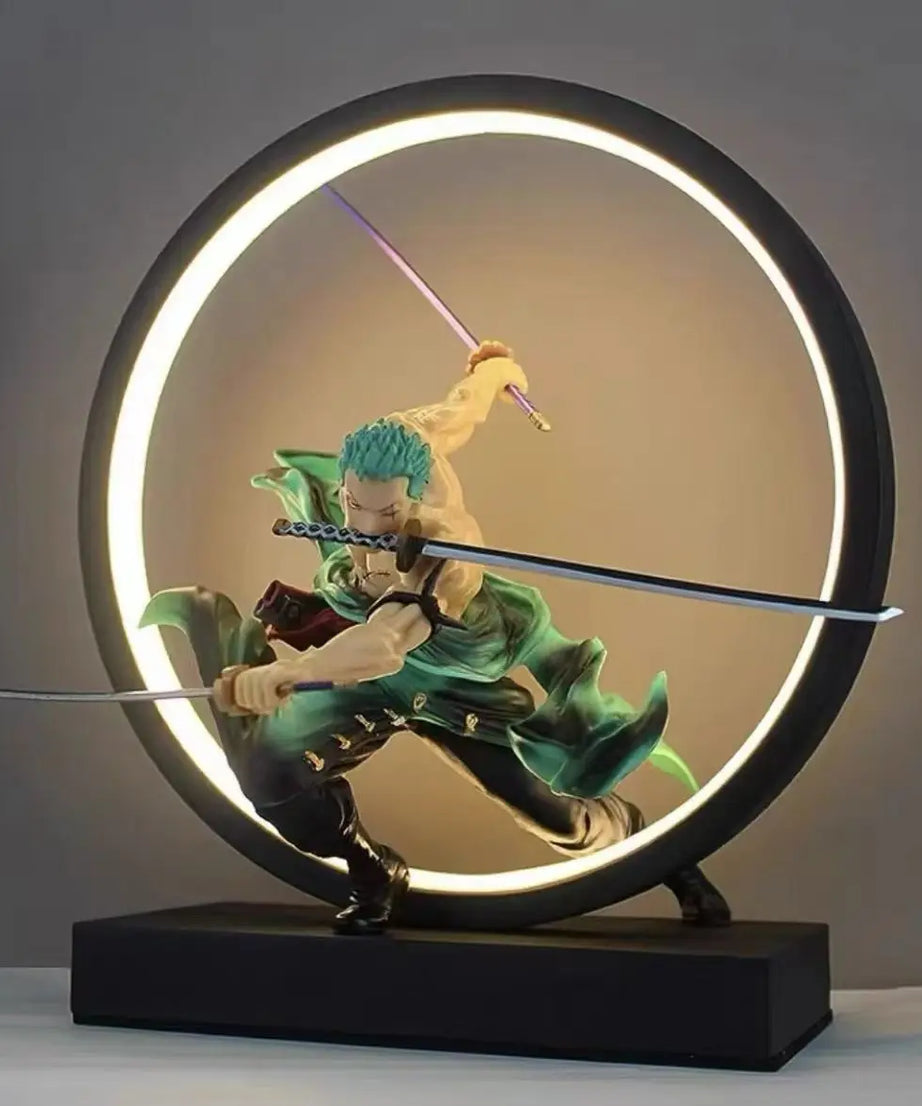 USB Plug in One Piece Zoro 3D LED Night Light Anime Lamp light RGB Dimmable Table Light Bedroom Desk Decorative Gift Anime Fans