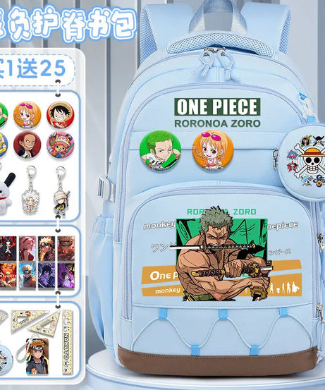 One Piece Luffy Backpack – Large Canvas School & Travel Bag