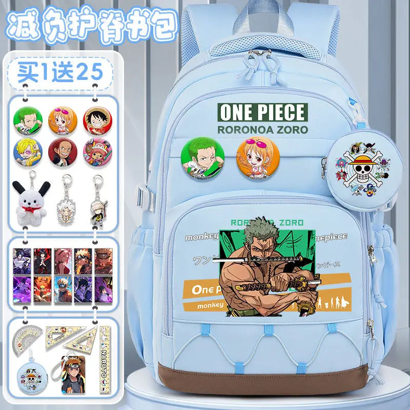 One Piece Luffy Backpack – Large Canvas School & Travel Bag
