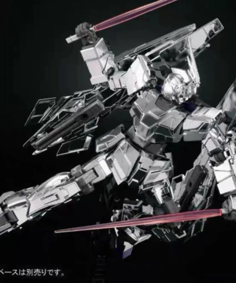 HGUC 1/144 Unicorn 03 Phenex Assembly Model Kit Action Figure Electroplated Silver Plating Mecha Toy Collection Decor Gift Toys