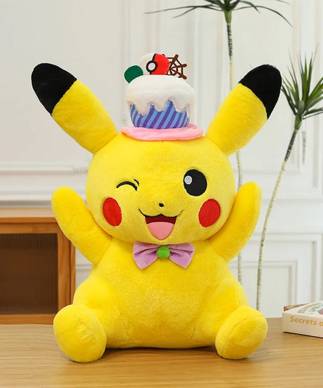 Pokemon Kawaii Pikachu Plush Toy Stuffed Doll Large Pillow for Kids Birthday Xmas Gift Pokemon Cake Plushie Arcade Prize