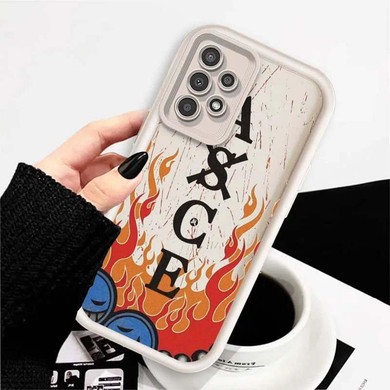 One Piece Nami D. Luffy Cute For Samsung A71 A52 A51 A34 A33 A22 A16 A15 A13 A04 A06 Note 20 Ultra 5G Eye Ladder Phone Case