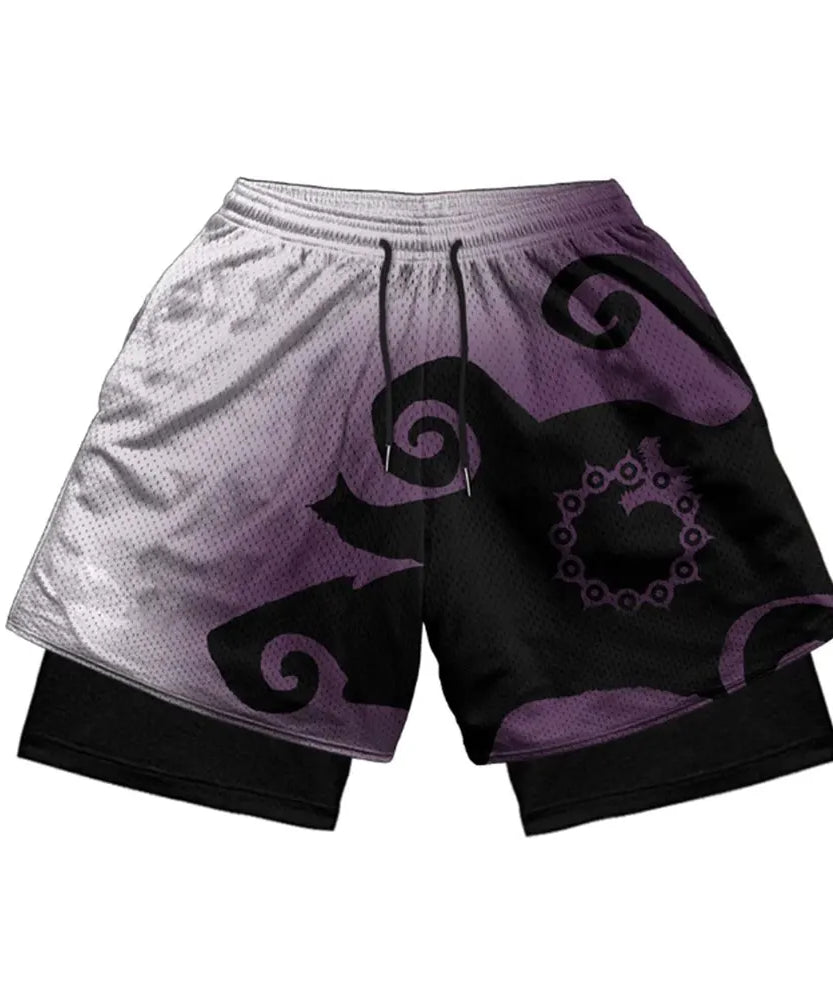 JoJo’s Bizarre Adventure 2-in-1 Gym Shorts – Quick-Dry Anime Fitness Wear