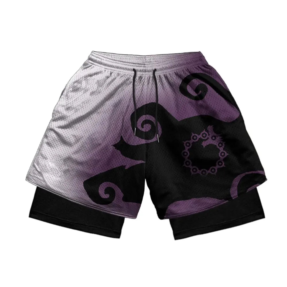 JoJo’s Bizarre Adventure 2-in-1 Gym Shorts – Quick-Dry Anime Fitness Wear