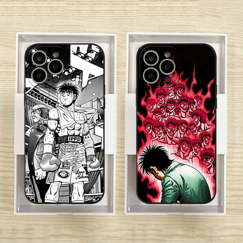 FOR IPhone 15 Hajime No Ippo Kbg Design Phone Case FOR IPhone 14 13 11 12 Pro Plus X 13 Pro MAX XR XS MINI Black Covers