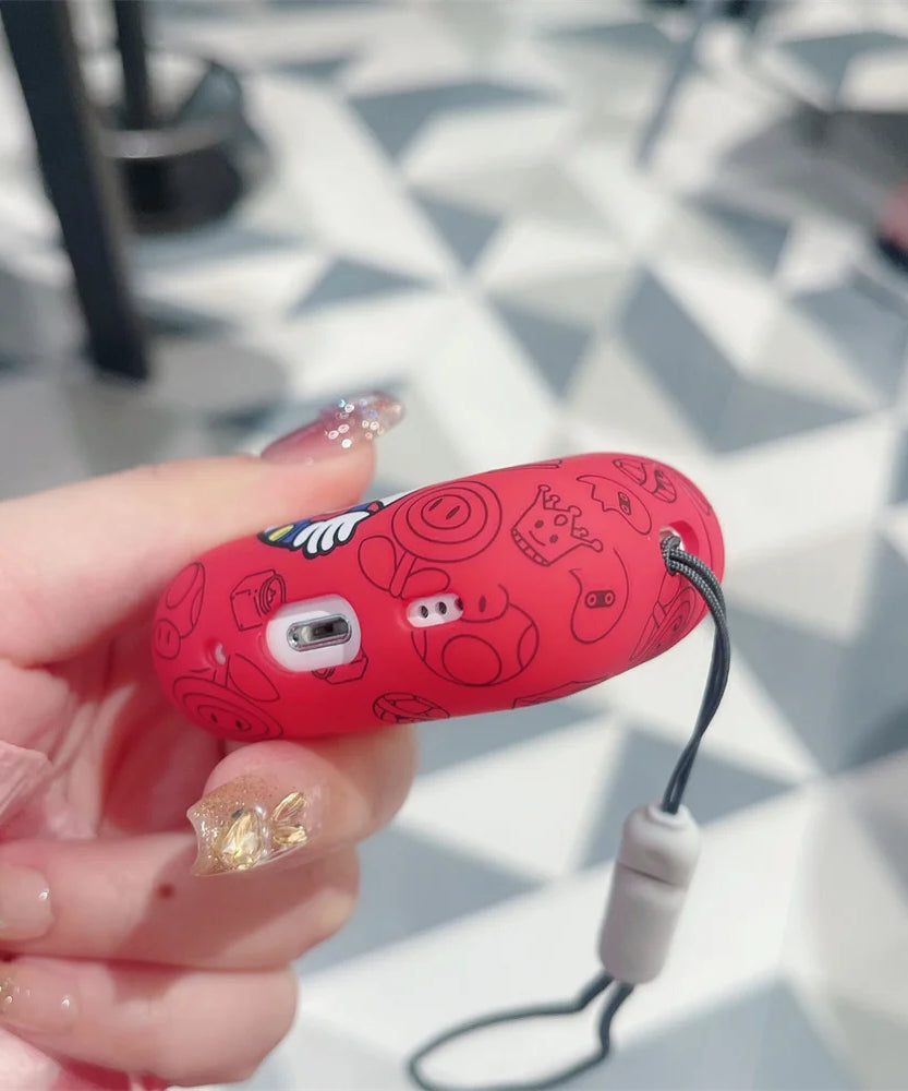 Cute Marios Earphone Cases For Airpods 2 3rd 4 Pro Pro2 Bluetooth Wireless Headphone Charging Cover