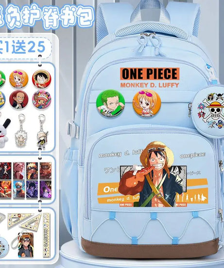 One Piece Luffy Backpack – Large Canvas School & Travel Bag