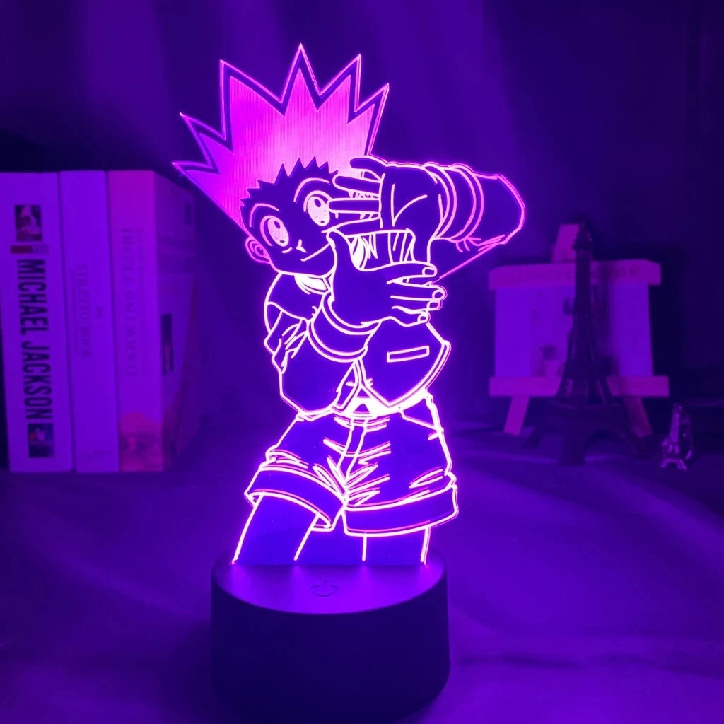 Anime Hunter X Hunter Led Night Light Killua Zoldyck Figure Nightlight Color Changing Usb Battery Table 3d Lamp Gift for Kids
