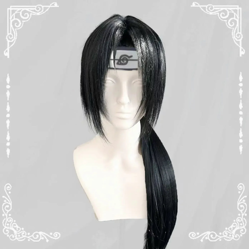 Anime Naruto Itachi Uchiha Cosplay Wig – Heat Resistant Synthetic Black Wig for Adults 2
