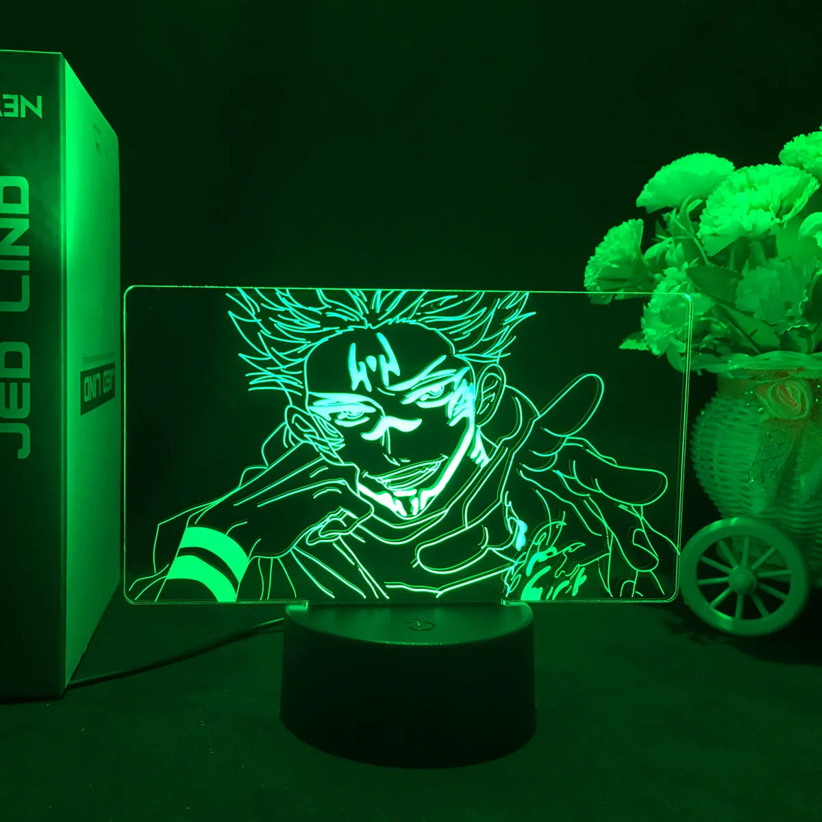 Jujutsu Kaisen Anime Ryomen Sukuna Figure  3D LEDNight Light for Anime Lamp Birthday Gift