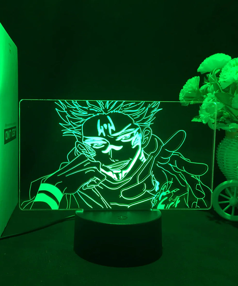 Jujutsu Kaisen Anime Ryomen Sukuna Figure  3D LEDNight Light for Anime Lamp Birthday Gift