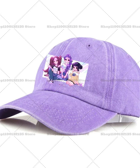 Kpop Demon Hunteres Baseball Cap for Girls Boys Summer Adjustable Sun Hat Anime Cute Retro Sunbonnet Adult Women Headgear Gift