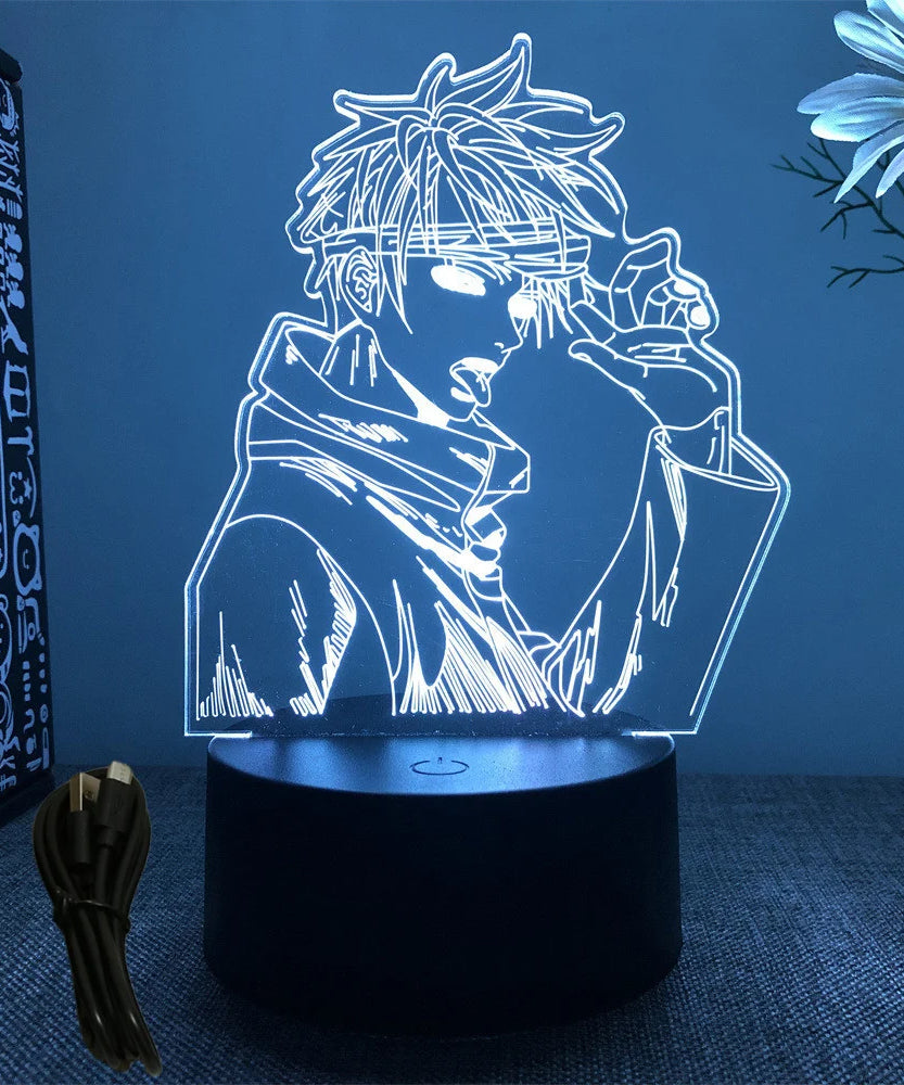 3D Anime Lamp Jujutsu Kaisen Led Night Light RGB Table Lamps Satoru Gojo Action Figure Kids Bedroom Desk Home Decor Friend