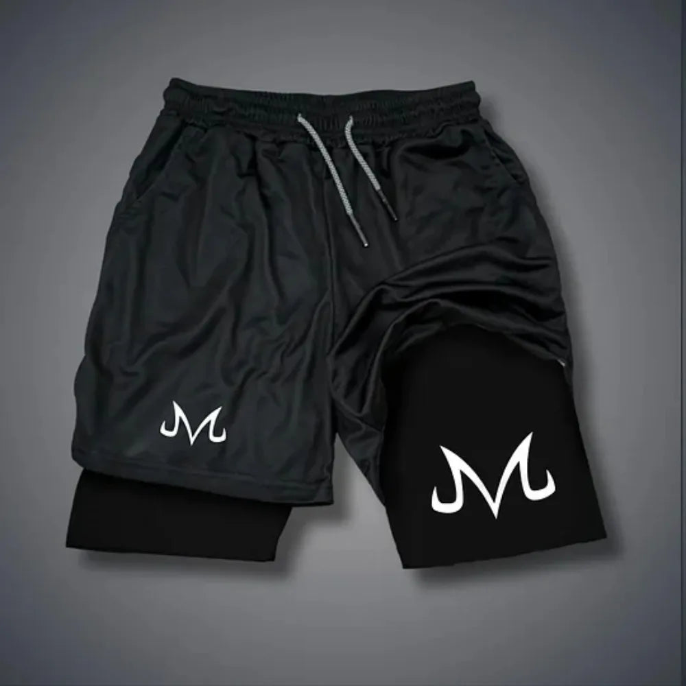 Retro Dragon Ball Shorts Wukong Art Official Men's Quick Drying Pants Summer Fashion Sports Double Layer Pants Y2K