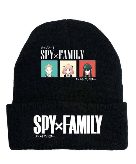 New Spy×Family Peripherals for Men and Women New Personalized Creative Letter Printing Soft, Comfortable and Warm Knitted Hats