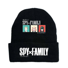 Spy x Family Knitted Beanie — Letter Print Warm Hat