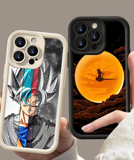 D-Dragon Ball Logo Japan Goku Eye Ladder For Apple iPhone 15 14 13 12 11 XS XR X Pro Max Plus Soft Phone Case
