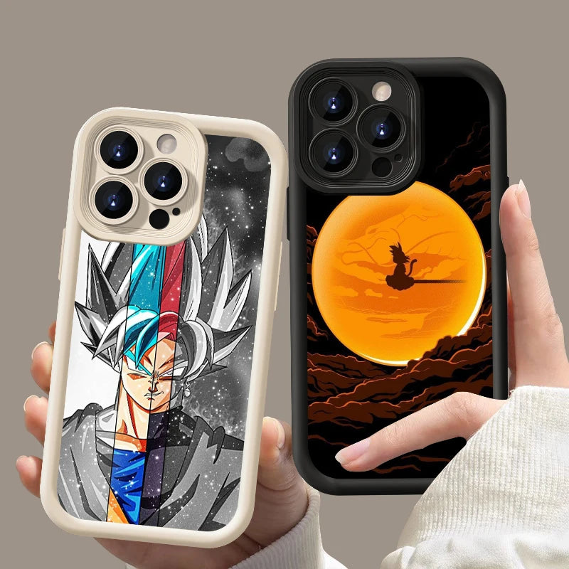 D-Dragon Ball Logo Japan Goku Eye Ladder For Apple iPhone 15 14 13 12 11 XS XR X Pro Max Plus Soft Phone Case