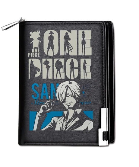 One Piece Luffy Ace Anime Peripheral Zipper PU Wallet Handsome Personality Boy Print Coin Purse Short Card Pack Gift Wholesale