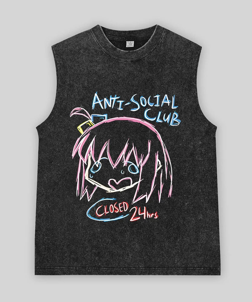 Bocchi the Rock! Oversized Band Vest – Unisex Anime Cotton Tank Top