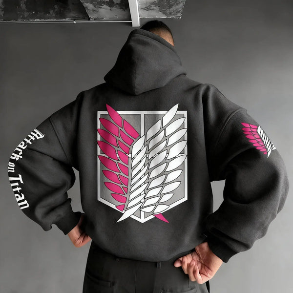 Attack on Titan Survey Corps Wings Hoodie — Oversized Pullover