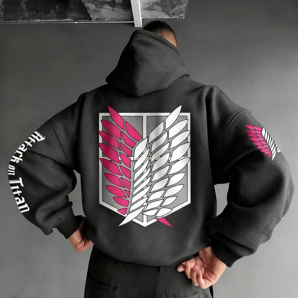 Attack on Titan Survey Corps Wings Hoodie — Oversized Pullover