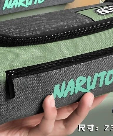 Naruto anime creative canvas stationery case student pencil case personalized children's large capacity pencil case gift
