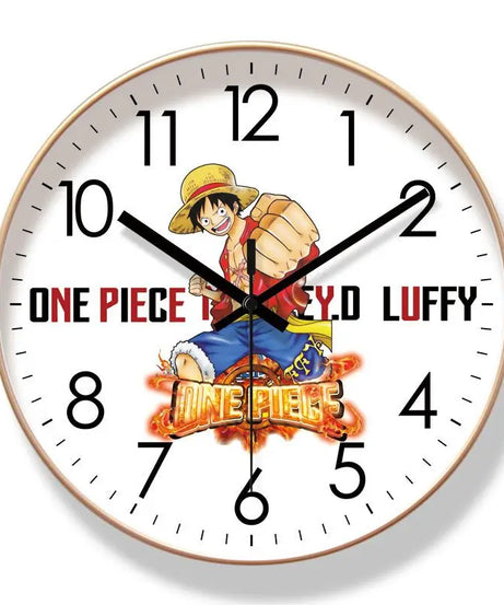 One Piece Wall Clock – Luffy, Zoro & Chopper Silent Quartz Anime Home Decor