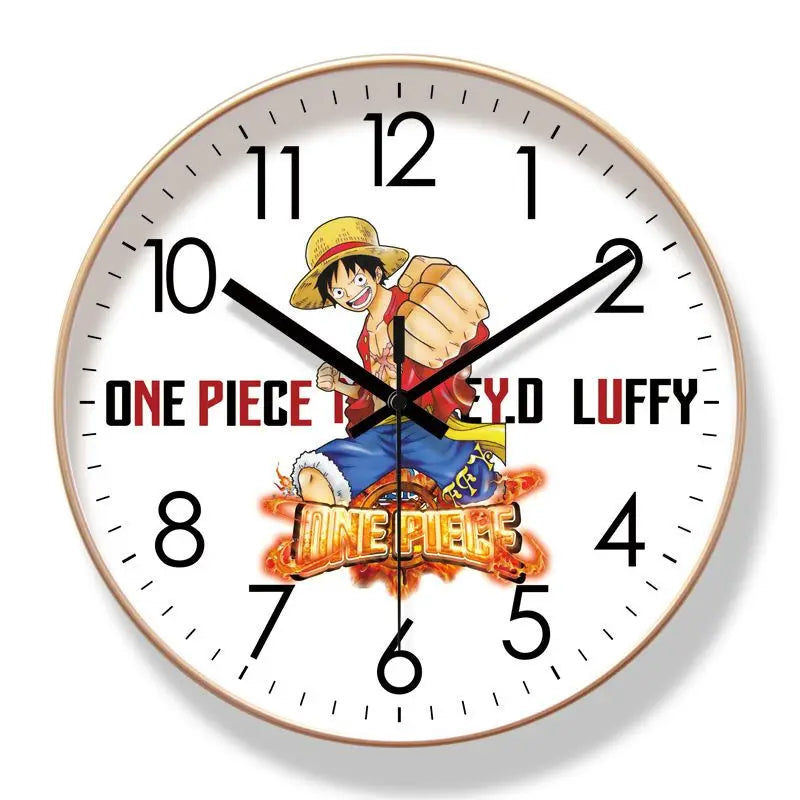 One Piece Wall Clock – Luffy, Zoro & Chopper Silent Quartz Anime Home Decor