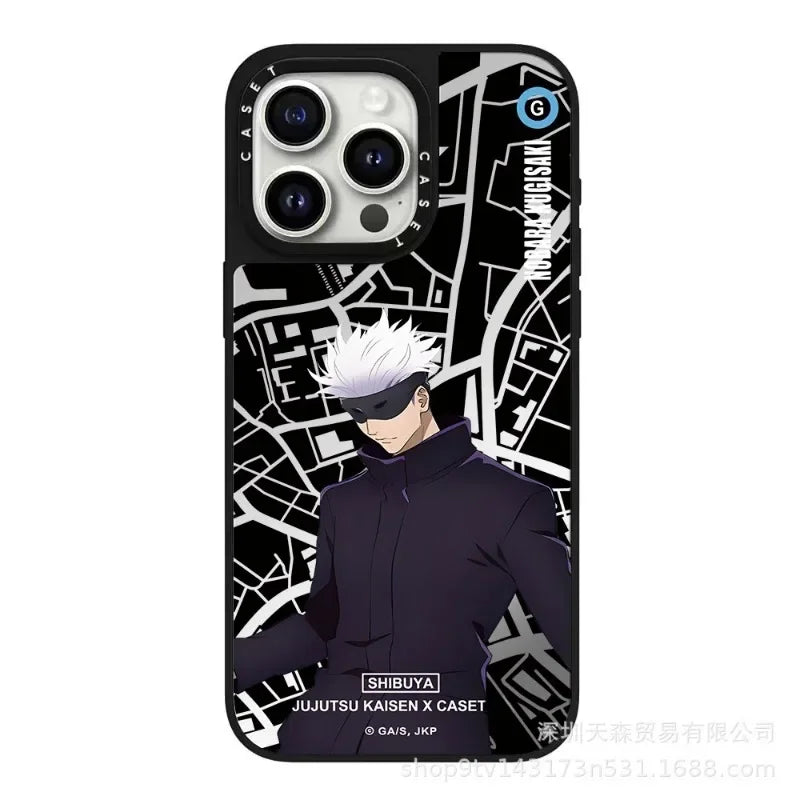 Jujutsu Kaisen Mirror Phone Case – Anti-Fall Anime iPhone 16 Pro Max
