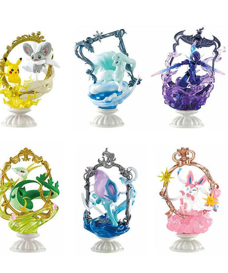 Original Re-ment Pokemon Decorative frame Collection Pikachu Sylveon Ceruledge Suicune Anime Action Figure Model Toys Gift