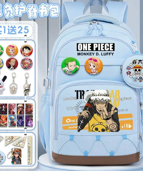 One Piece Luffy Backpack – Large Canvas School & Travel Bag