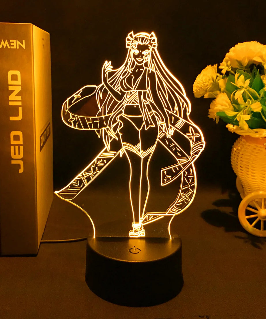 Anime Demon Slayer 3D LED Nightlight Figure for Kids Child Bedroom Decor Cool Kimetsu No Yaiba Lamp Gift Dropshopping