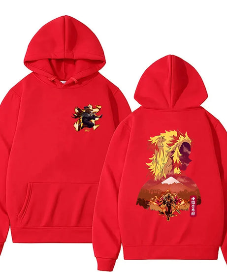 New Anime Rengoku Kyoujurou Printed Hoodies Men/women Sweatshirts Casual Fashion Y2K Fleece Hoodie Personality Pullover