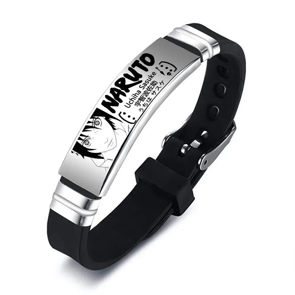 Naruto Kakashi Bracelet Stainless Steel Men's Women's Jewelry Pendant Charm Couple Bracelets for Lover Friend Women Gifts New