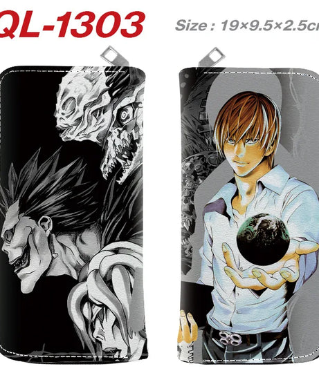 Death Note Anime Portable Zipper Wallet anime Long Purse Handbag Card Holder
