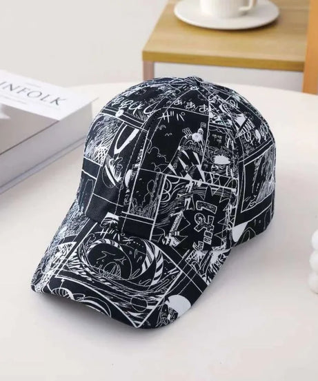 Anime ONE PIECE Luffy Graffiti Baseball Cap Spring and Summer Sunscreen Sunshade Bucket Hat Peaked Cap Two-dimensional