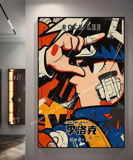 Naruto Graffiti Poster – Itachi Uchiha Akatsuki Anime Wall Art for Home Decor