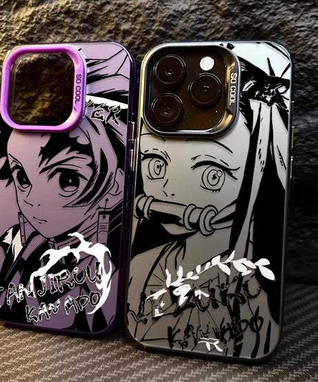 Demon Slayer Matte Shockproof Case – Anime iPhone 7–16 Pro Max SE XR XS