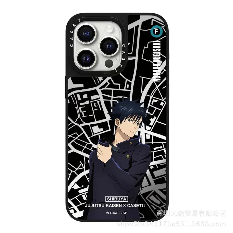Jujutsu Kaisen Mirror Phone Case – Anti-Fall Anime iPhone 16 Pro Max