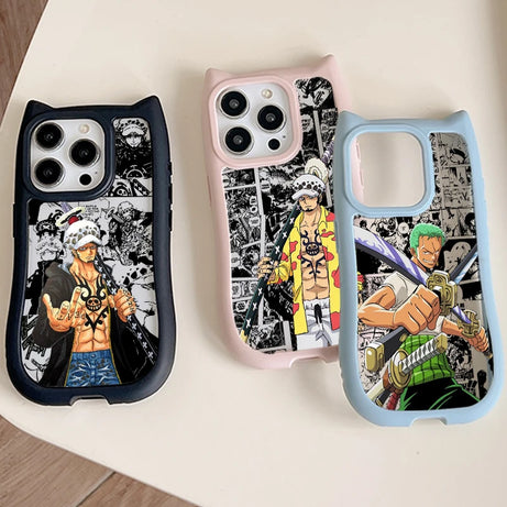 One Piece Luffy iPhone 15/14/13/12/11 Pro Max Cat Ears Case