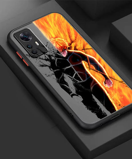 Blue Lock Frosted Anime Case – Cool Translucent Back Cover for Xiaomi Mi Series