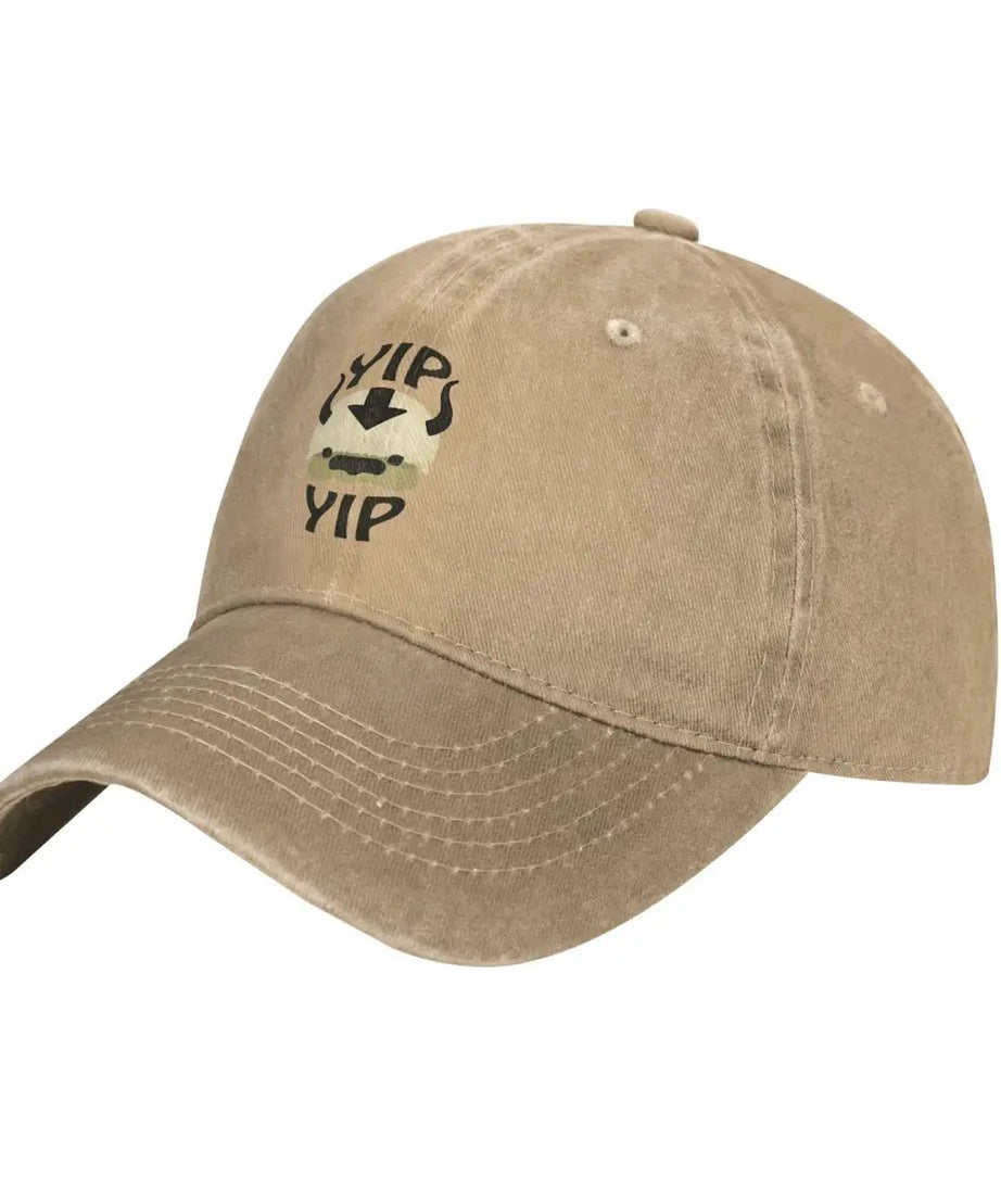 Vintage Yip Yip Appa The Last Airbender Baseball Caps Unisex Style Distressed Washed Snapback Hat Outdoor Gift Caps Hat