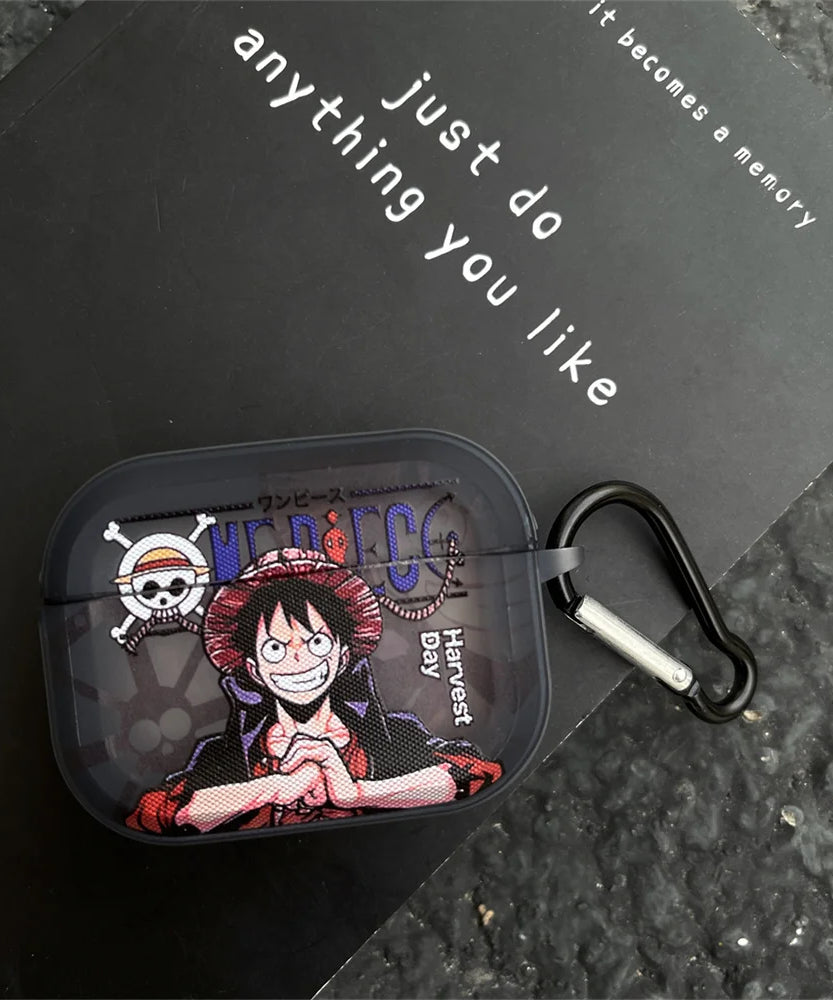 Anime One Piece Luffy Zoro Earphone Case For AirPods 4th 3rd 2nd Pro Pro2 Headphone Headset Wireless Protection Cover Funda
