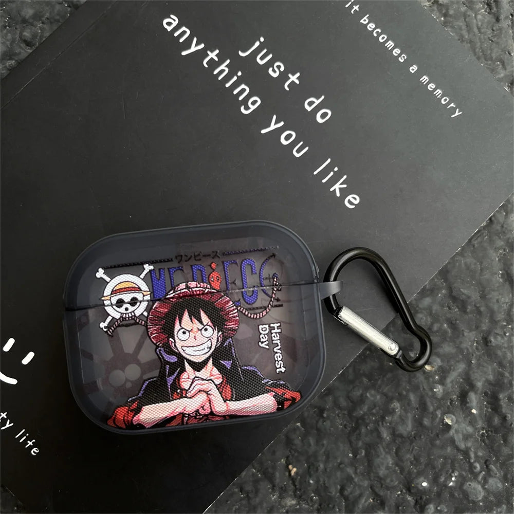 Anime One Piece Luffy Zoro Earphone Case For AirPods 4th 3rd 2nd Pro Pro2 Headphone Headset Wireless Protection Cover Funda