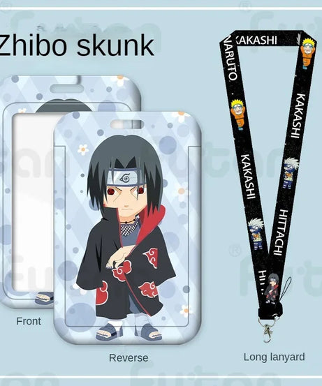 Naruto Kakashi Card Holder Men and Women ID Card Holder Purse Credit CardHolder Business Card Set KeyChain Passport Holder