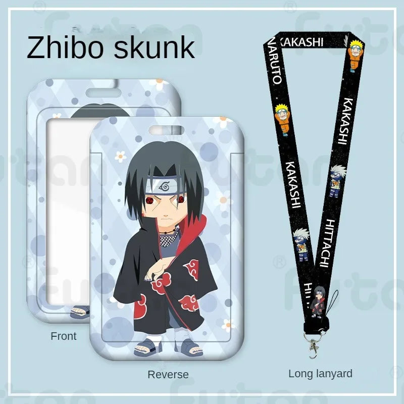 Naruto Kakashi Card Holder Men and Women ID Card Holder Purse Credit CardHolder Business Card Set KeyChain Passport Holder